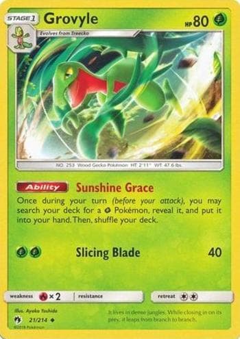 Grovyle trading card