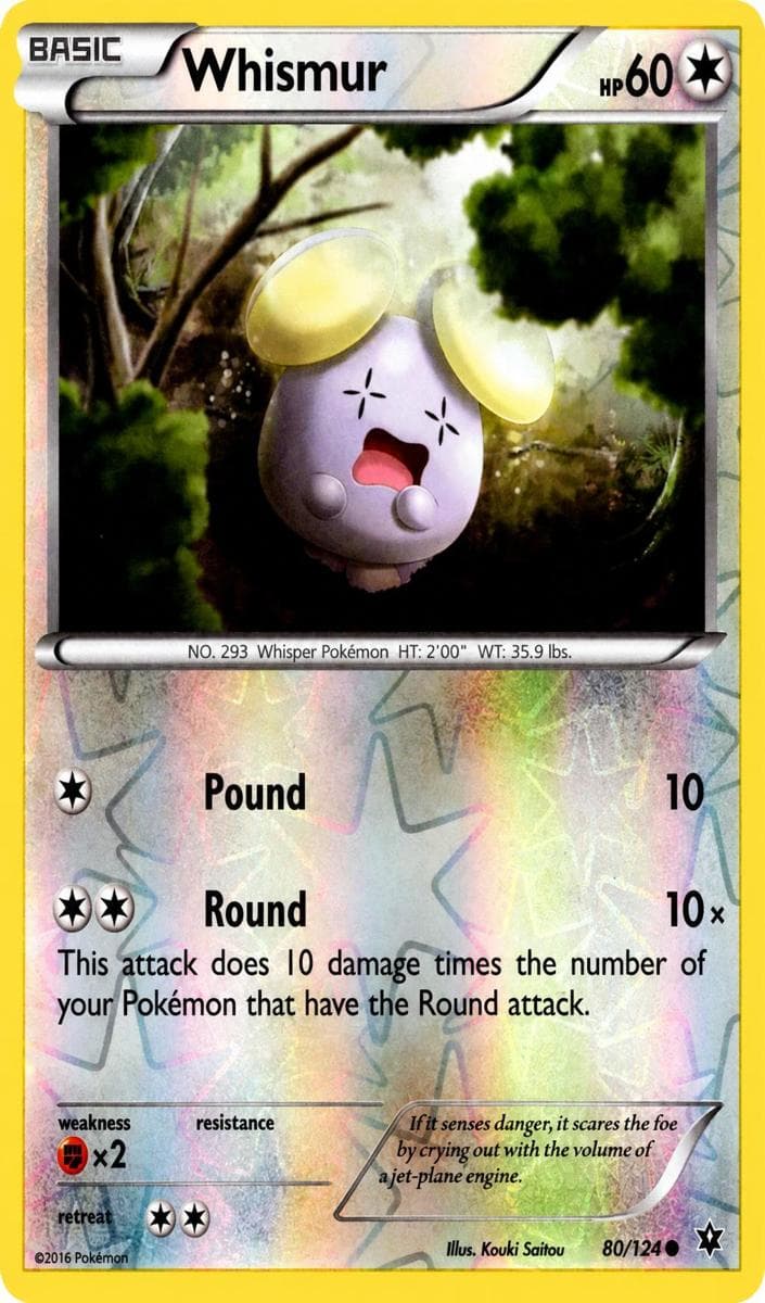 Whismur trading card