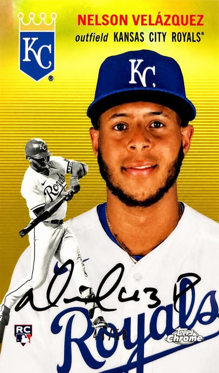 Nelson Velázquez trading card