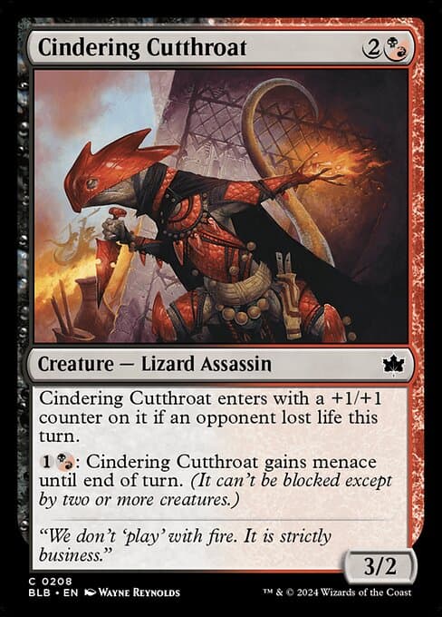 Cindering Cutthroat 2024 Magic: The Gathering Bloomburrow Art Series