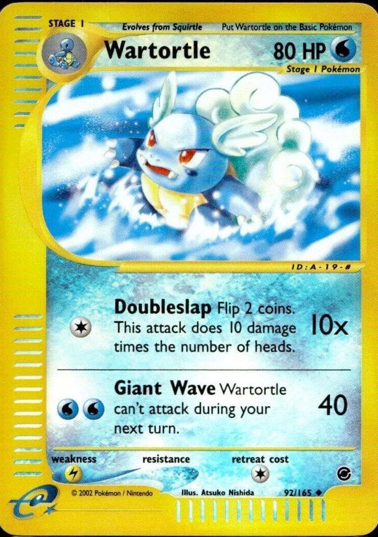 Wartortle trading card