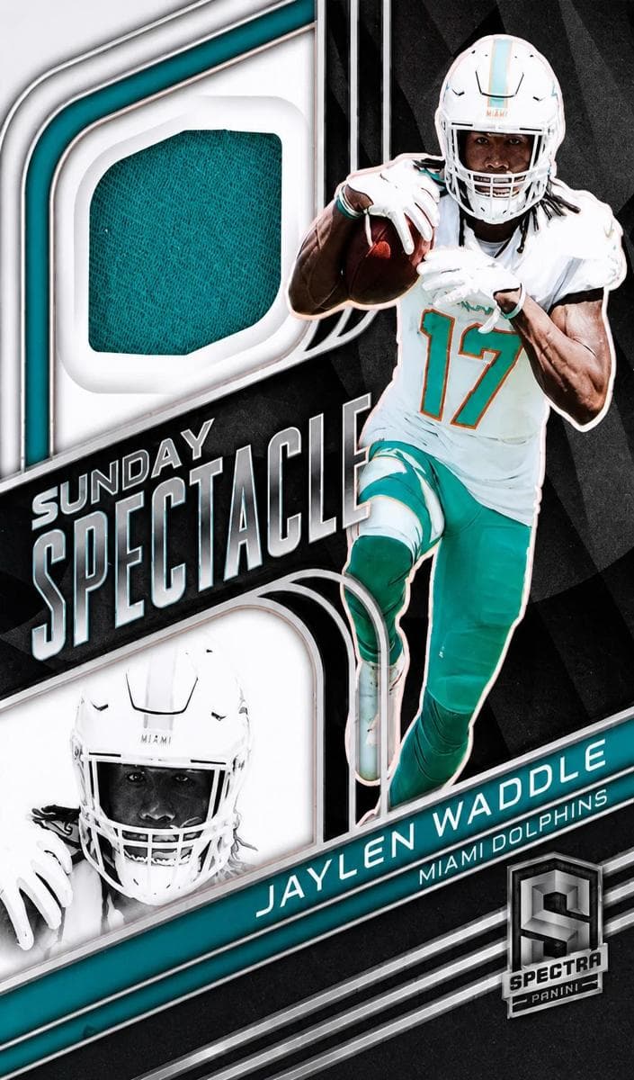 Jaylen Waddle trading card