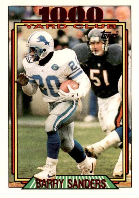 Barry Sanders 1992 topps
