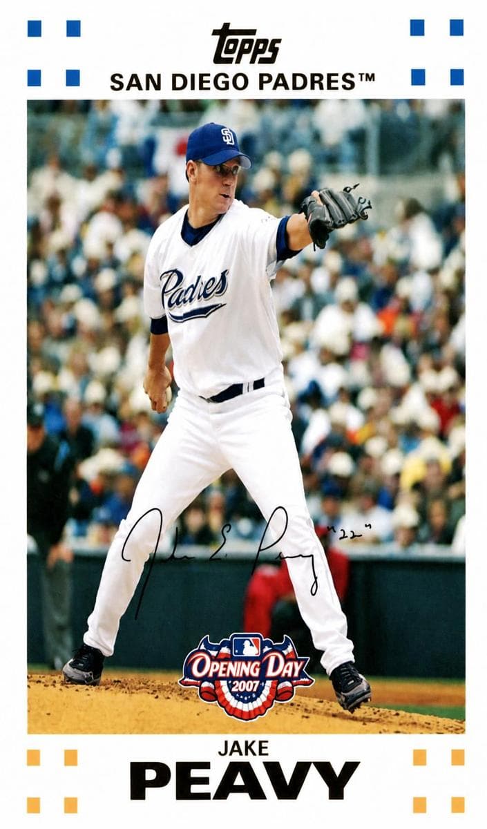 Jake Peavy 2007 topps Opening Day