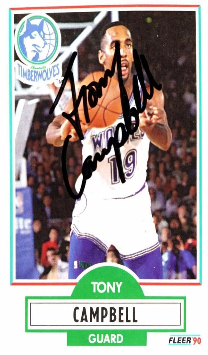 Tony Campbell trading card