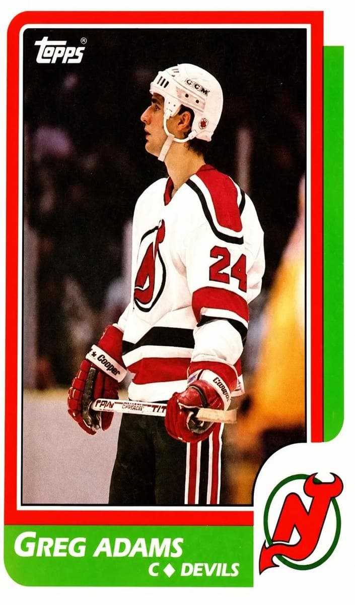 Greg Adams trading card