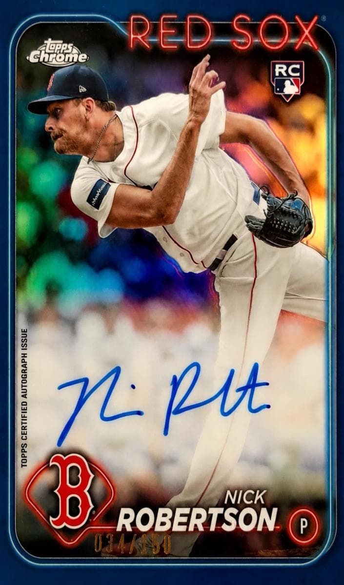 Nick Robertson 2024 Topps Chrome auto card