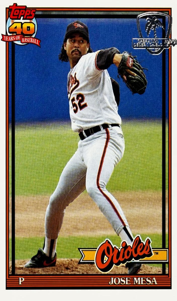 Jose Mesa 1991 topps Topps