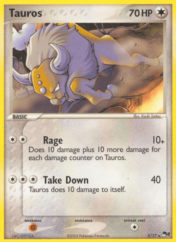Tauros 2005 Pokemon