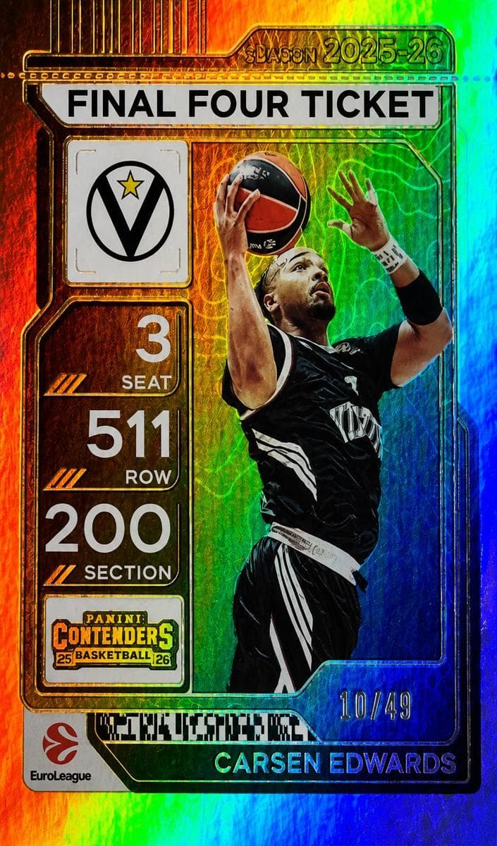Carsen Edwards trading card