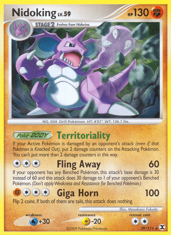 Nidoking 2009 Pokemon Rising Rivals Reverse Holo