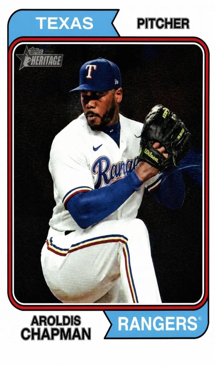 Aroldis Chapman trading card