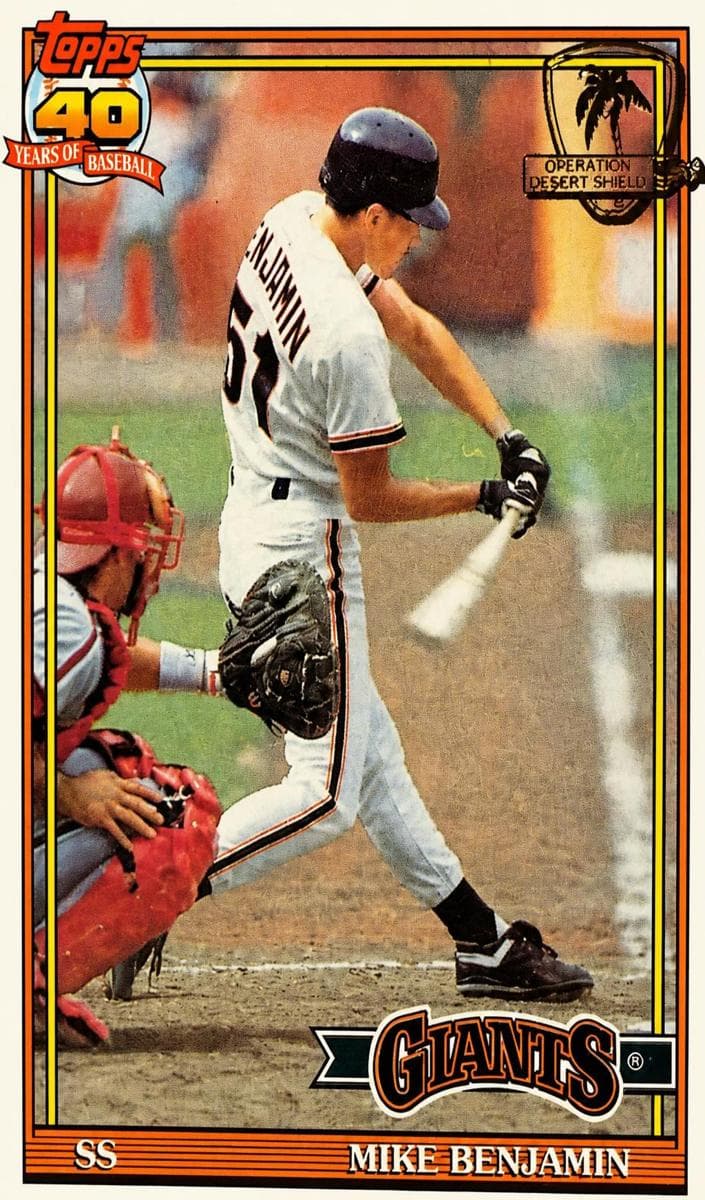 Mike Benjamin 1991 topps Topps