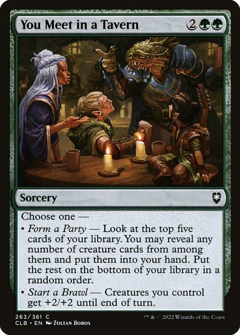 You Meet in a Tavern 2022 Magic: The Gathering Commander Legends: Battle for Baldur's Gate
