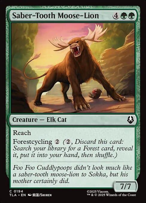 Saber-Tooth Moose-Lion 2025 Magic: The Gathering Avatar: The Last Airbender