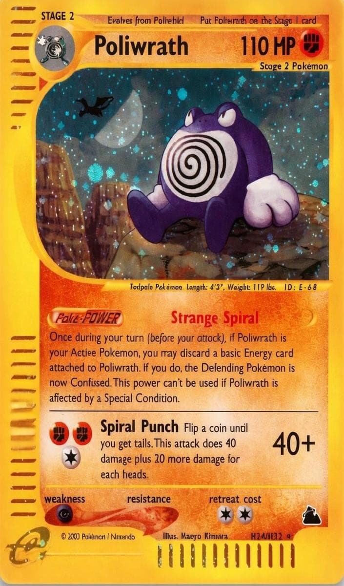 Poliwrath trading card