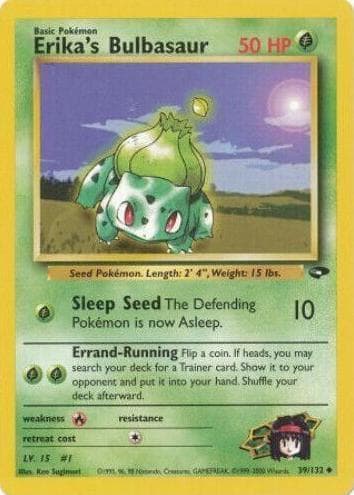 Erika's Bulbasaur trading card