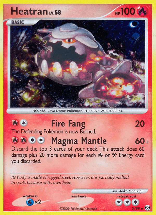 Heatran 2009 Pokemon Arceus Reverse Holo