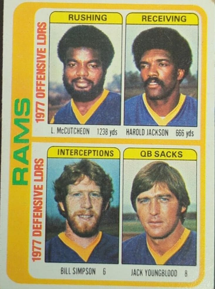 Lawrence McCutcheon / Harold Jackson / Bill Simpson / Jack Youngblood 1978 topps