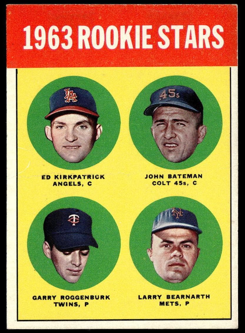 1963 Rookie Stars (Ed Kirkpatrick / John Bateman / Garry Roggenburk / Larry Bearnarth) #386