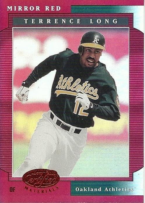 Terrence Long 2001 leaf Leaf Certified Materials