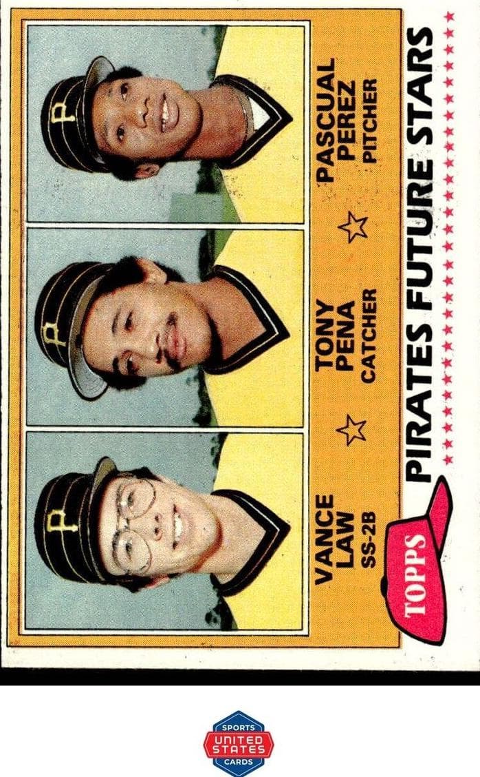 Pirates Future Stars (Vance Law / Tony Pena / Pascual Perez) 1981 topps Topps