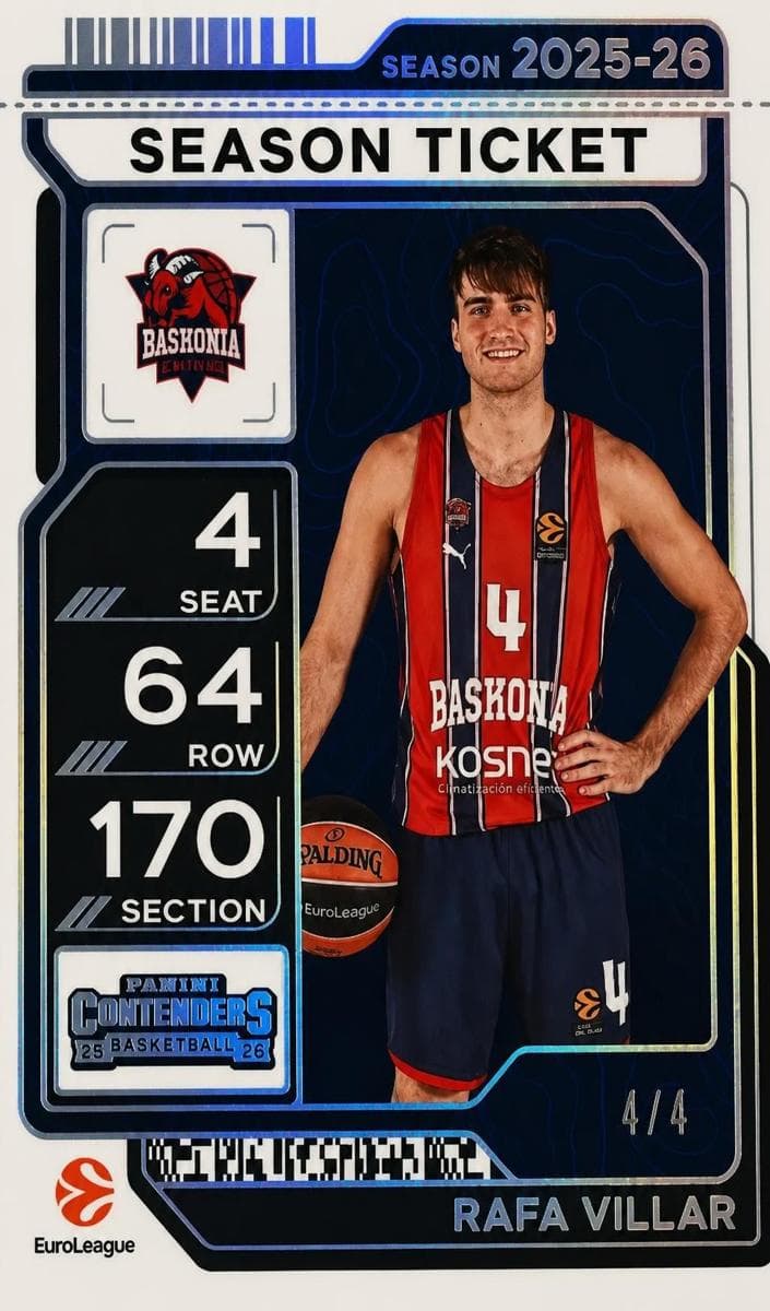 Rafa Villar 2025 panini Panini Contenders EuroLeague