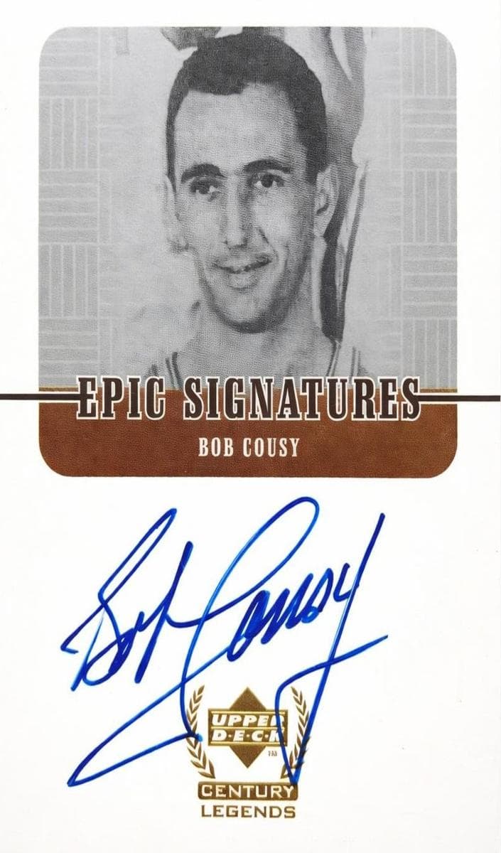 Bob Cousy 1999 upper-deck Century Legends
