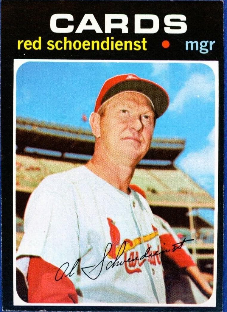 Red Schoendienst 1971 topps Topps