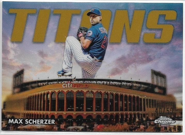 Max Scherzer 2023 topps Topps Chrome