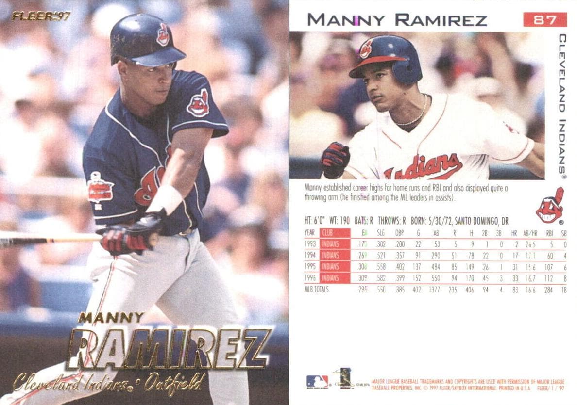 Manny Ramirez 1997 fleer Fleer