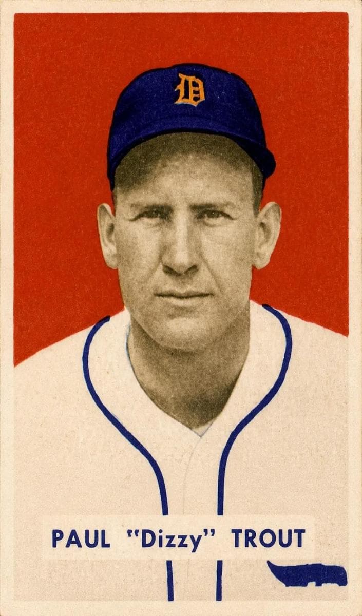 Paul "Dizzy" Trout 1949 bowman Bowman