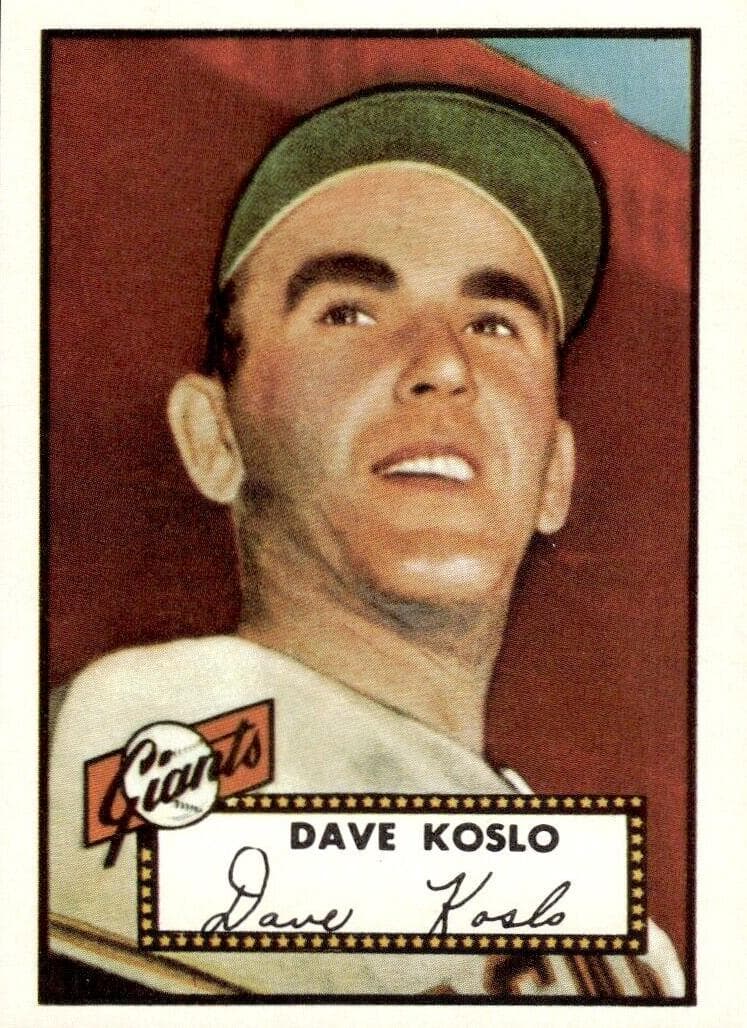 Dave Koslo 1952 topps Topps