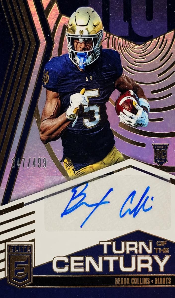 Beaux Collins 2025 panini Elite Turn Of The Century Autographs
