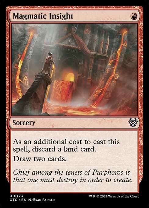 Magmatic Insight 2024 Magic: The Gathering Outlaws of Thunder Junction Commander
