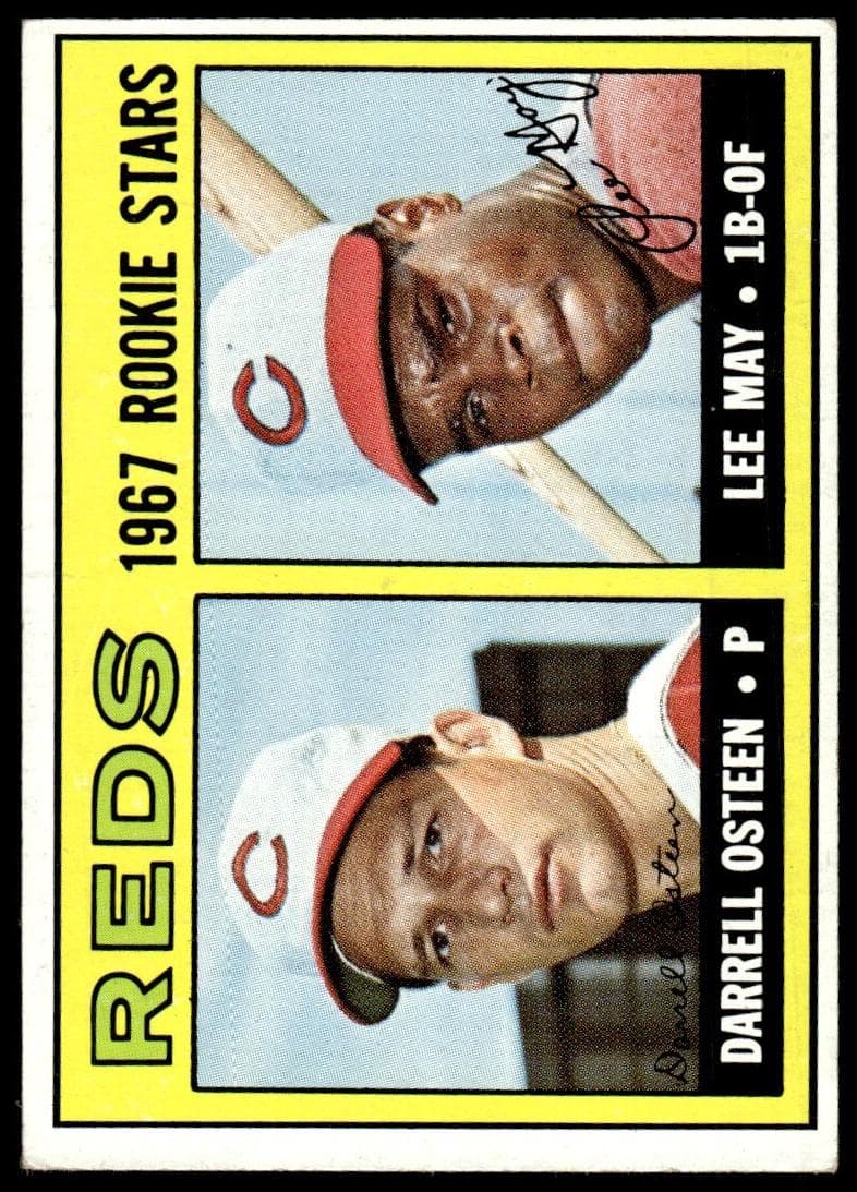 Reds 1967 Rookie Stars (Darrell Osteen / Lee May) 1967 topps Topps