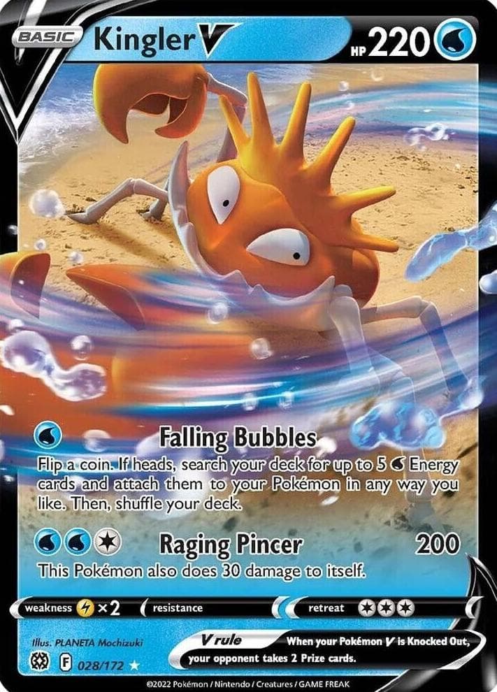Kingler V trading card