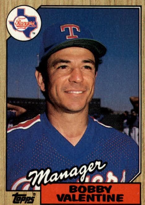 Bobby Valentine trading card