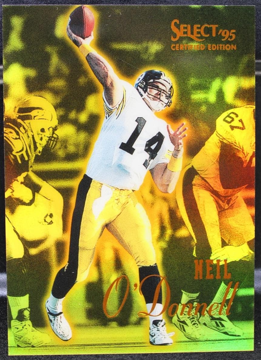 Neil O'Donnell 1995 panini Certified Football Mirror Gold
