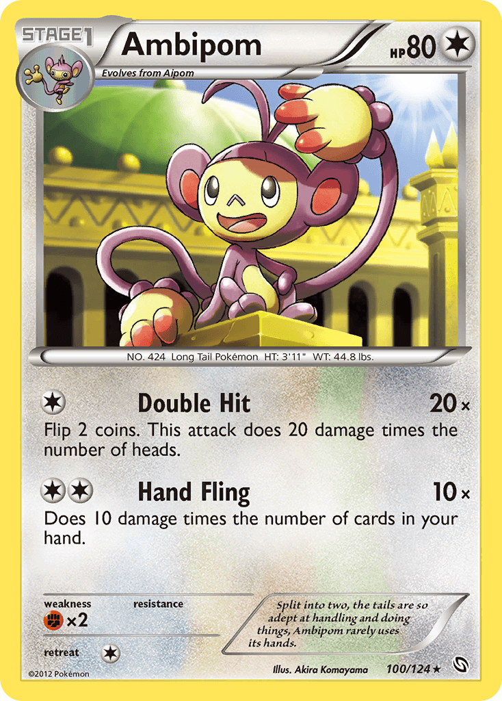 Ambipom 2012 Pokemon Dragons Exalted Reverse Holo