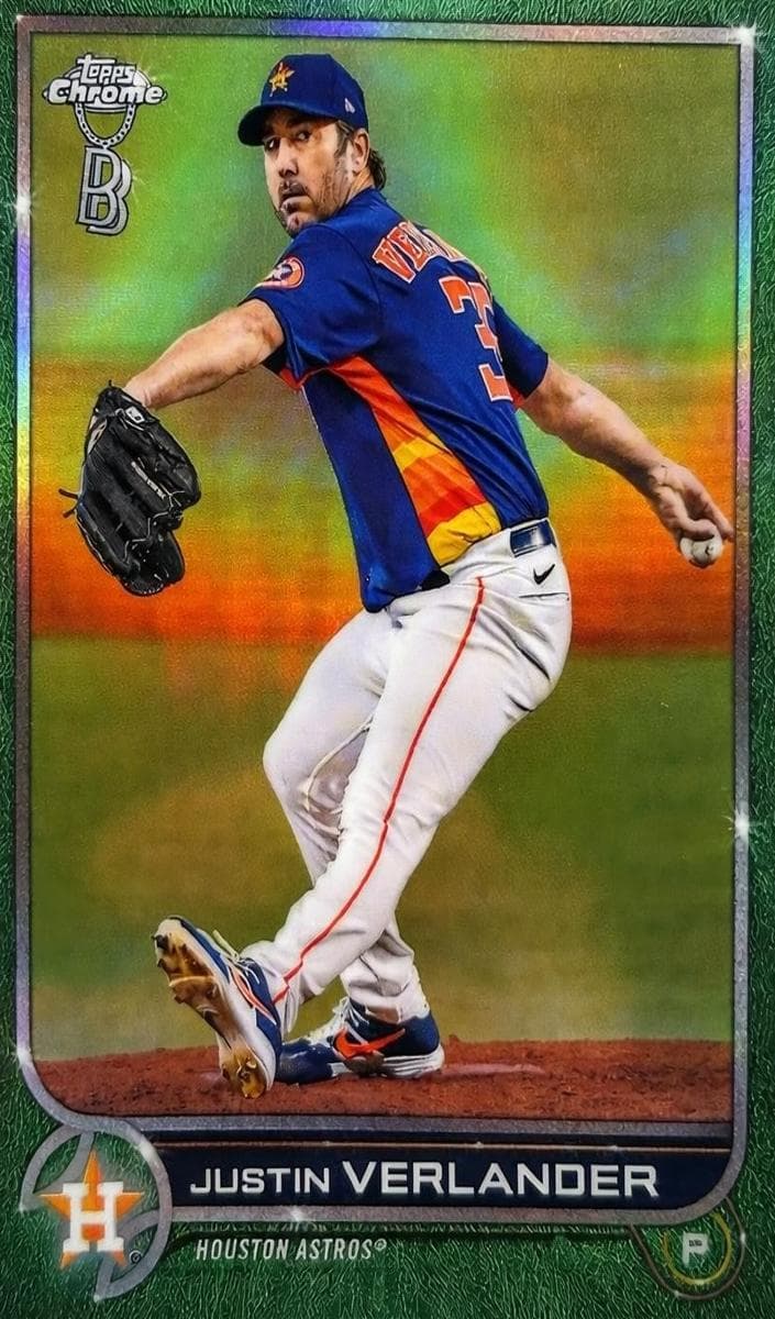 Justin Verlander 2022 topps Topps Chrome