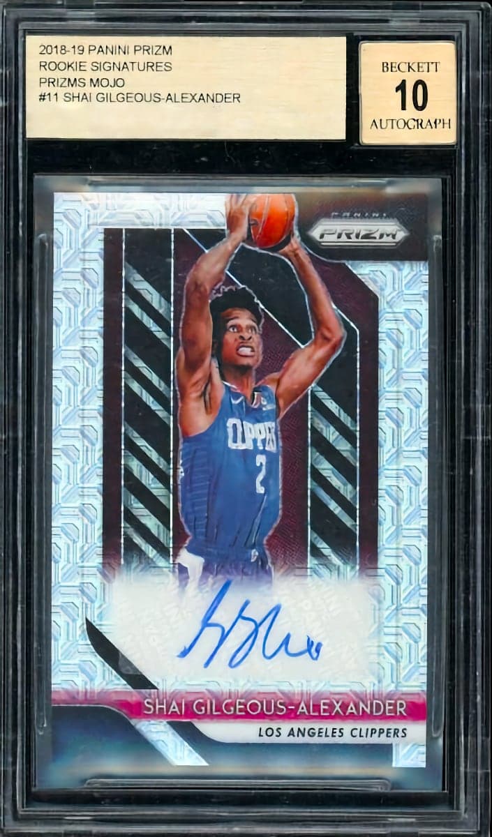 Shai Gilgeous-Alexander 2018 Panini Prizm auto card