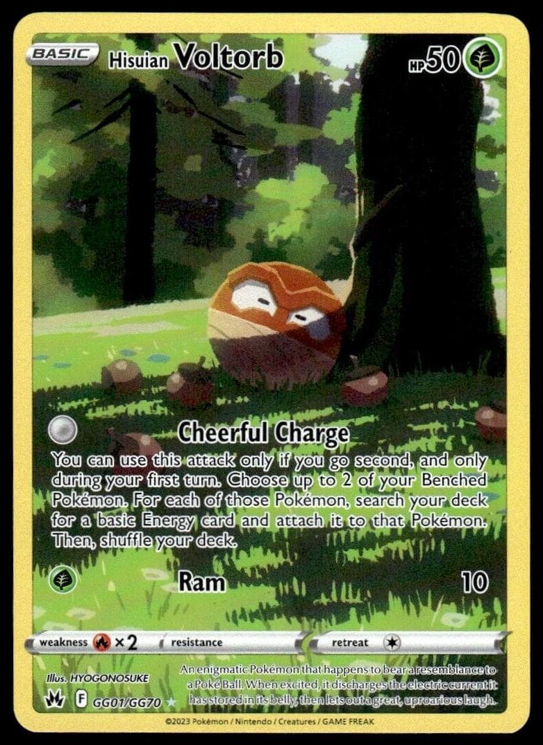 Hisuian Voltorb trading card