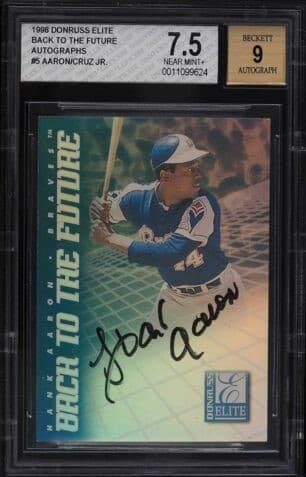 Hank Aaron 1998 panini Elite