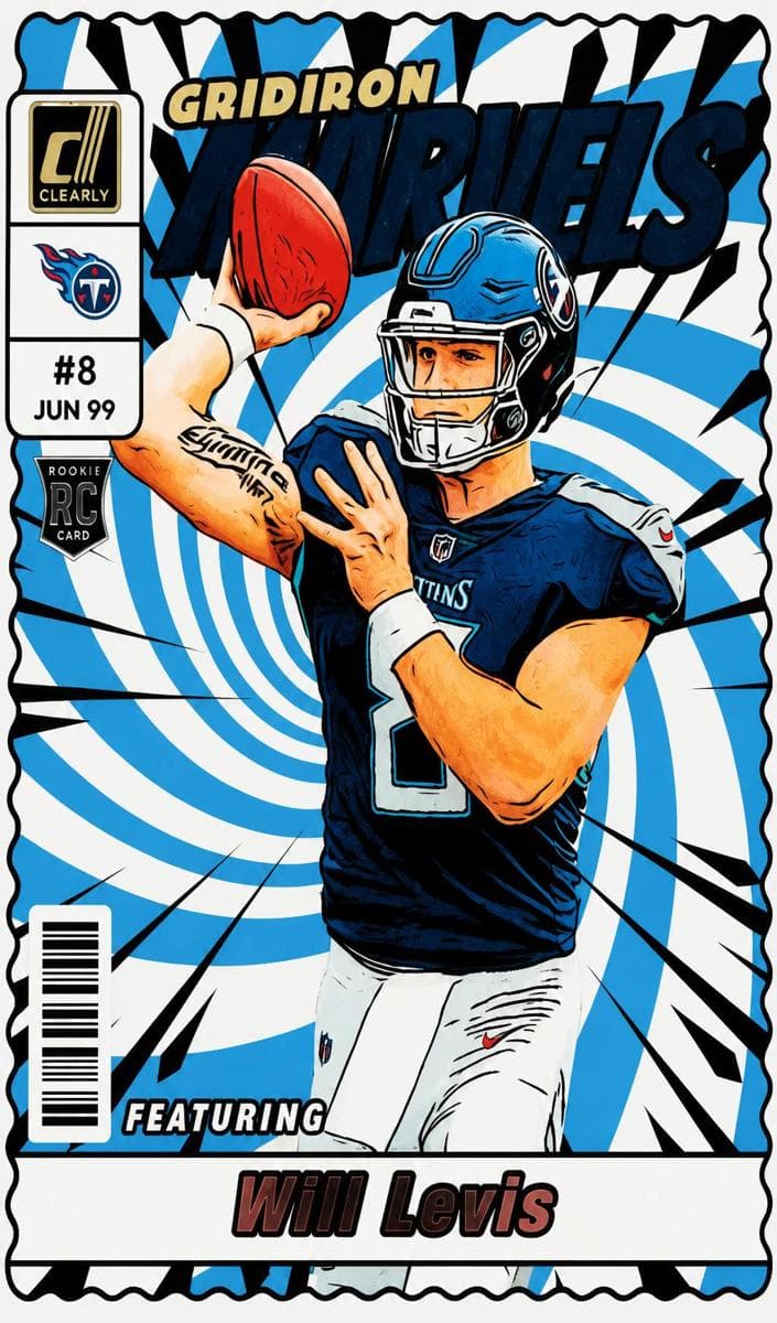Will Levis 2023 panini Clearly Donruss