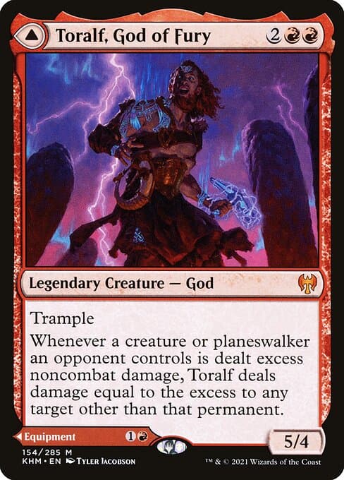 Toralf, God of Fury & Toralf's Hammer 2021 Magic: The Gathering Kaldheim
