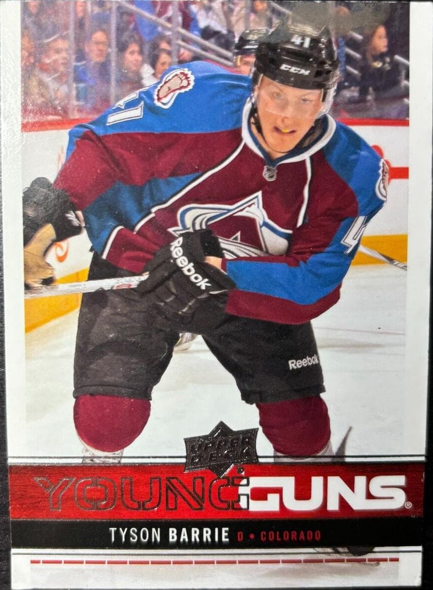 Tyson Barrie trading card