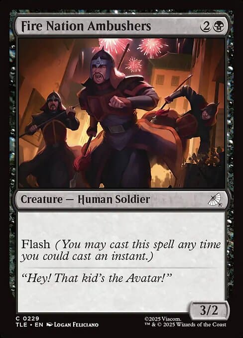 Fire Nation Ambushers 2025 Magic: The Gathering Avatar: The Last Airbender Eternal