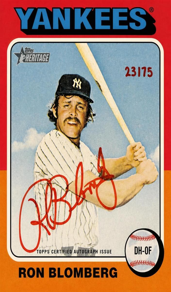 Ron Blomberg trading card