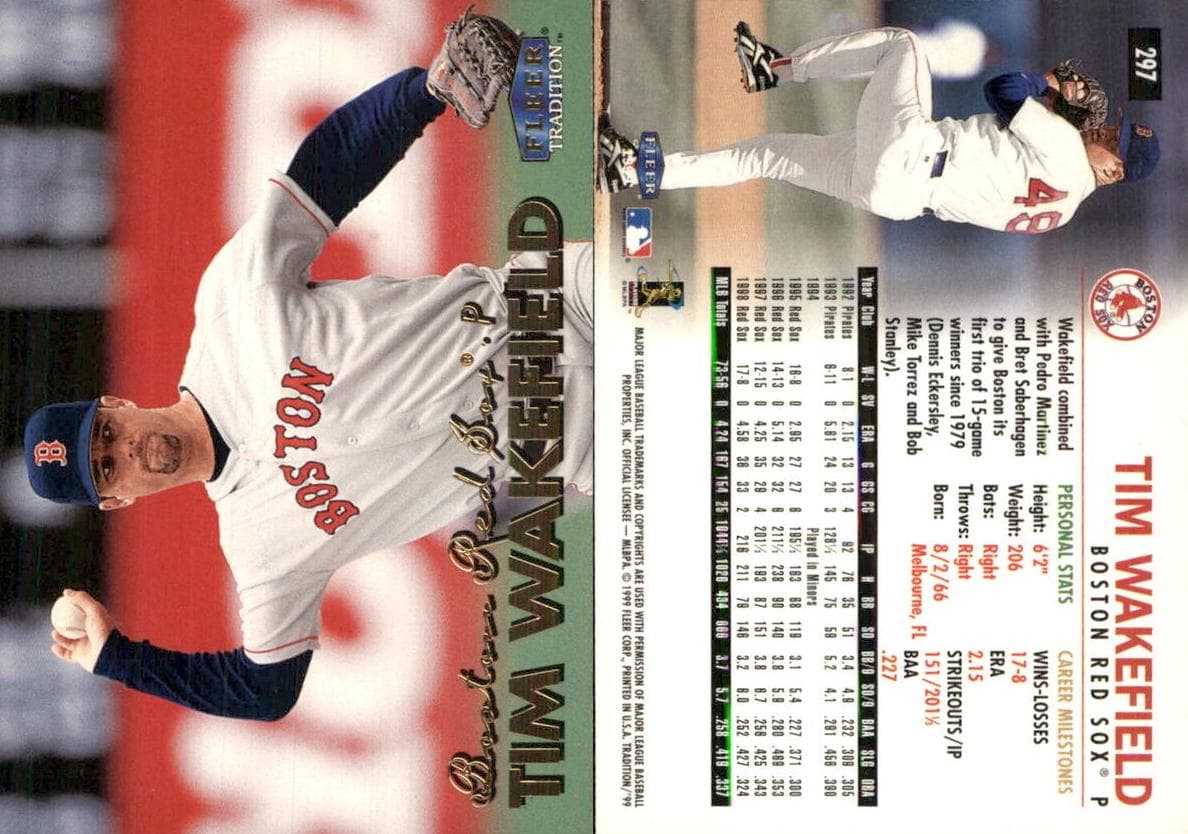 Tim Wakefield 1999 fleer Fleer Tradition